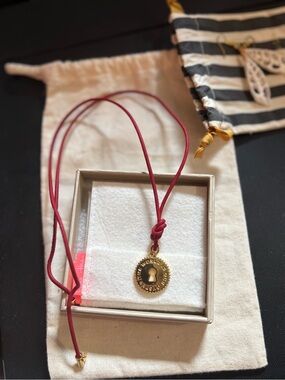 India Hicks “The World Is Our Oyster” Red Token Necklace